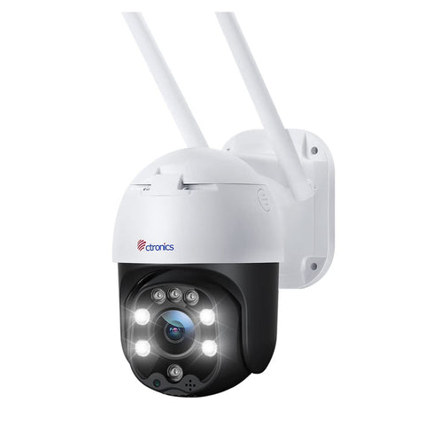 Ctronics Cámara PTZ WiFi para Exteriores, Cámara IP 1080P con Detección de Movimiento y Detección de Personas