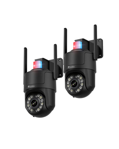 Ctronics Cámara de vigilancia exterior 4K, UHD 8MP, visión nocturna en color e infrarroja con Starlight de 30 m, detección de personas/vehículos/mascotas