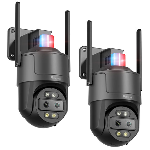 Ctronics 2.5K 4G Cámara de Vigilancia Exterior con Doble Lente, Zoom Híbrido 10X, Auto-Tracking