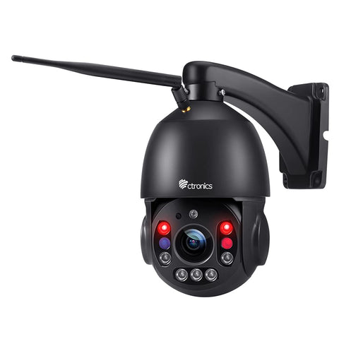 Cámara de vigilancia WiFi exterior Ctronics 5MP con zoom óptico de 30×, cámara IP HD, detección humana, seguimiento de personas y visión nocturna de 150 m
