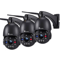 Cámara de vigilancia WiFi exterior Ctronics 5MP con zoom óptico de 30×, cámara IP HD, detección humana, seguimiento de personas y visión nocturna de 150 m