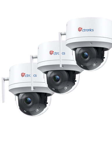 Ctronics Cámara de Vigilancia Exterior 4K WiFi 2,4/5GHz, Seguimiento Automático de Personas/Vehículos/Animales, Visión Nocturna UHD
