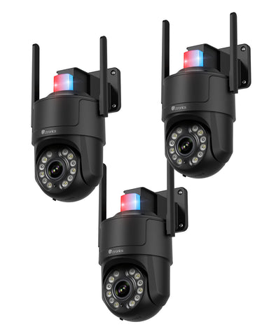 Ctronics Cámara de vigilancia exterior 4K, UHD 8MP, visión nocturna en color e infrarroja con Starlight de 30 m, detección de personas/vehículos/mascotas
