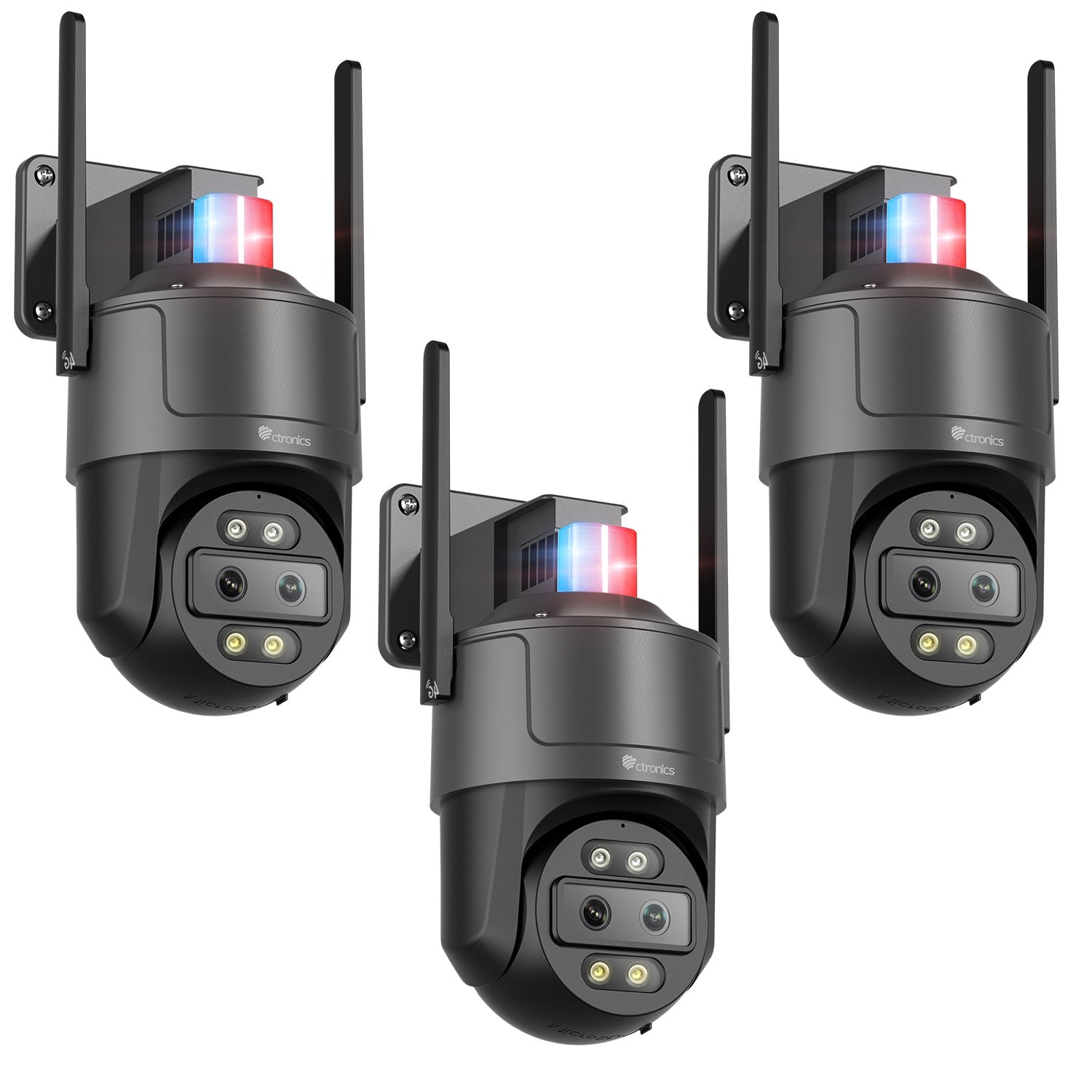 Ctronics 2.5K 4G Cámara de Vigilancia Exterior con Doble Lente, Zoom Híbrido 10X, Auto-Tracking