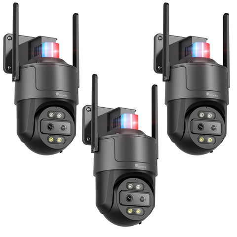 Ctronics 2.5K 4G Cámara de Vigilancia Exterior con Doble Lente, Zoom Híbrido 10X, Auto-Tracking