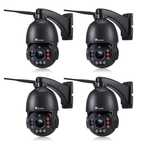 Cámara de vigilancia WiFi exterior Ctronics 5MP con zoom óptico de 30×, cámara IP HD, detección humana, seguimiento de personas y visión nocturna de 150 m