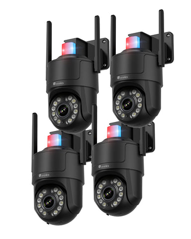 Ctronics Cámara de vigilancia exterior 4K, UHD 8MP, visión nocturna en color e infrarroja con Starlight de 30 m, detección de personas/vehículos/mascotas