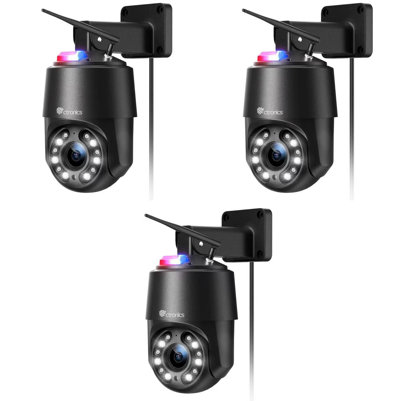 Ctronics 4K 8MP 16X Zoom Óptico Exterior WiFi Cámara de Vigilancia con Auto Cruise/Tracking/Zoom