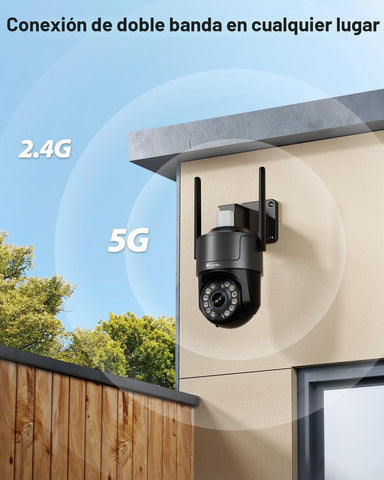 Ctronics Cámara de vigilancia exterior 4K, UHD 8MP, visión nocturna en color e infrarroja con Starlight de 30 m, detección de personas/vehículos/mascotas