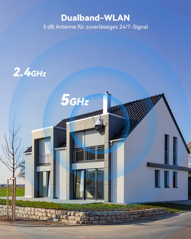 Cámara de vigilancia exterior Ctronics 4K 8MP WiFi, cámara PTZ para exterior con detección de personas, vehículos y animales, WiFi de 2,4/5 GHz, visión nocturna en color 4K