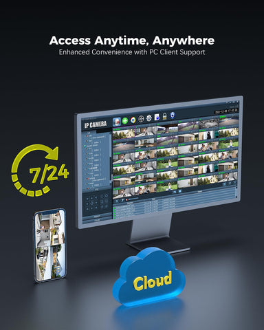 Ctronics Cámara de Vigilancia Exterior 4K WiFi 2,4/5GHz, Seguimiento Automático de Personas/Vehículos/Animales, Visión Nocturna UHD