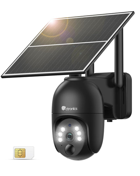Cámara de vigilancia solar exterior inalámbrica 2K 3G/4G LTE con batería de 10.400 mAh