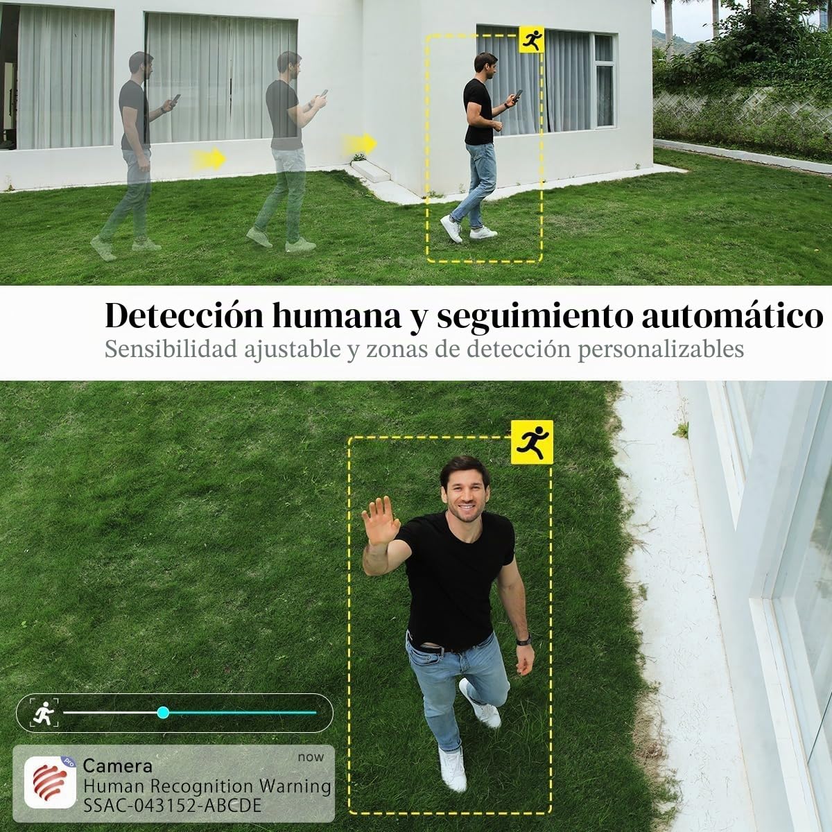 Ctronics Cámara de Vigilancia PTZ Exterior, IP WiFi con Visión Nocturna a Color de 30 m