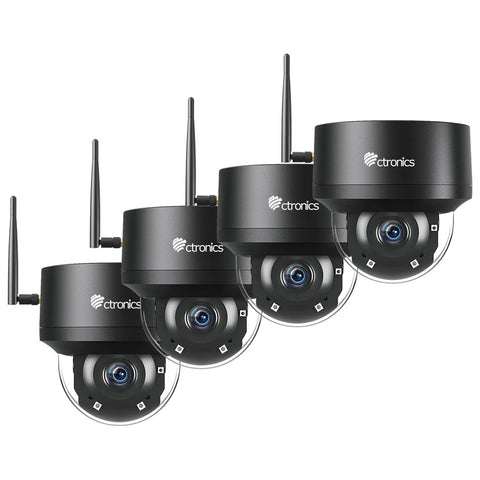 Cámara domo de vigilancia WiFi exterior de 5MP, seguimiento automático, detección humana, visión nocturna IR de 25M, giro 355° e inclinación 90°