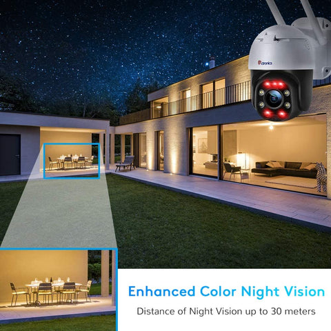 5MP Security Camera with Auto Tracking and Color Night Vision - Ctronics