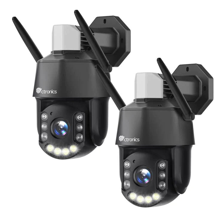 5MP 30X Zoom Óptico Ctronics Exterior WiFi Cámara de Vigilancia Detección Humana Automática y 150m Visión Nocturna