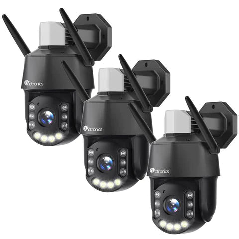 5MP 30X Zoom Óptico Ctronics Exterior WiFi Cámara de Vigilancia Detección Humana Automática y 150m Visión Nocturna